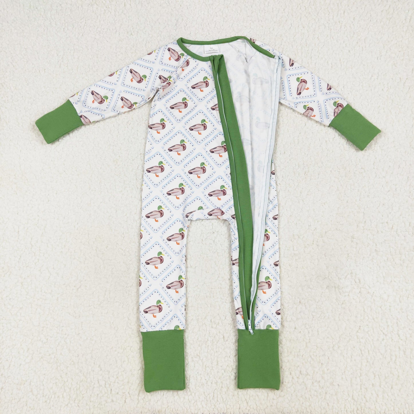 western duck print zip sleeper