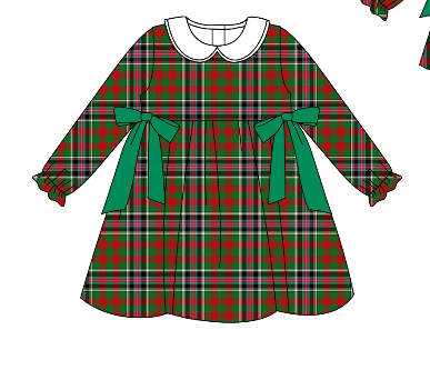NO MOQ CLOSE 2025 2nd Sept Christmas plaid dress
