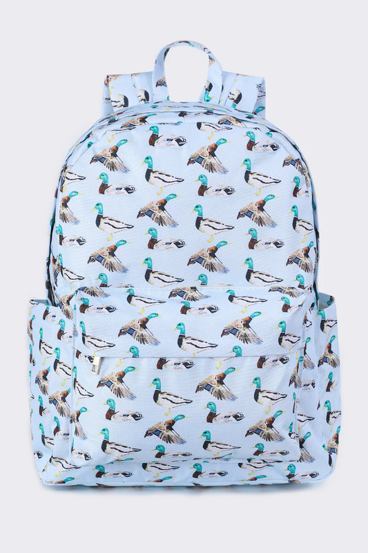 duck print backpack children bags