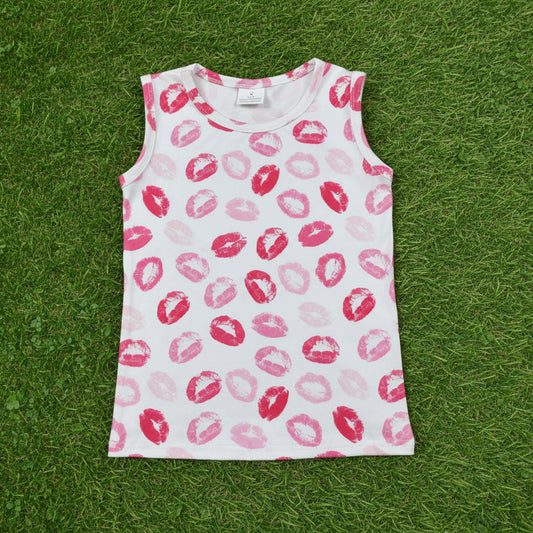 kiss mouth girl tank top