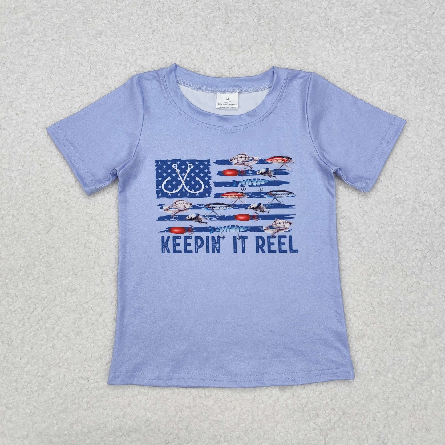 summer t shirt keepin it reel boys tee