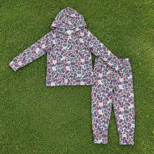 camo baseball hoodie jogger set fall boy outfit kids clothing