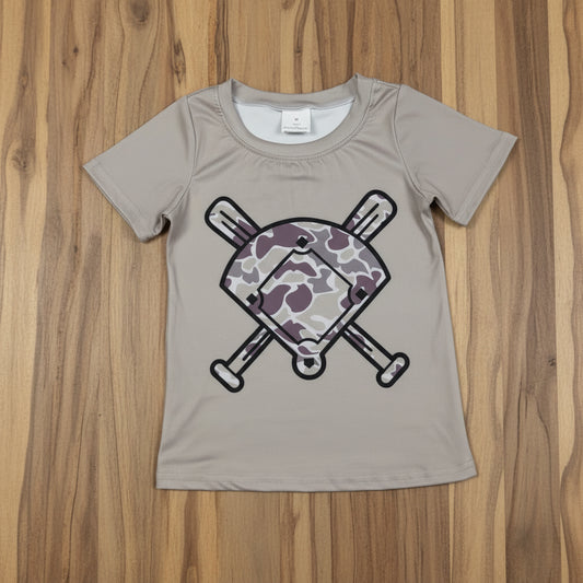 camo baseball tee t-shirt boy summer tops