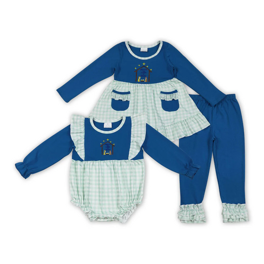 Nativity Embroidery Girl Matching Clothes