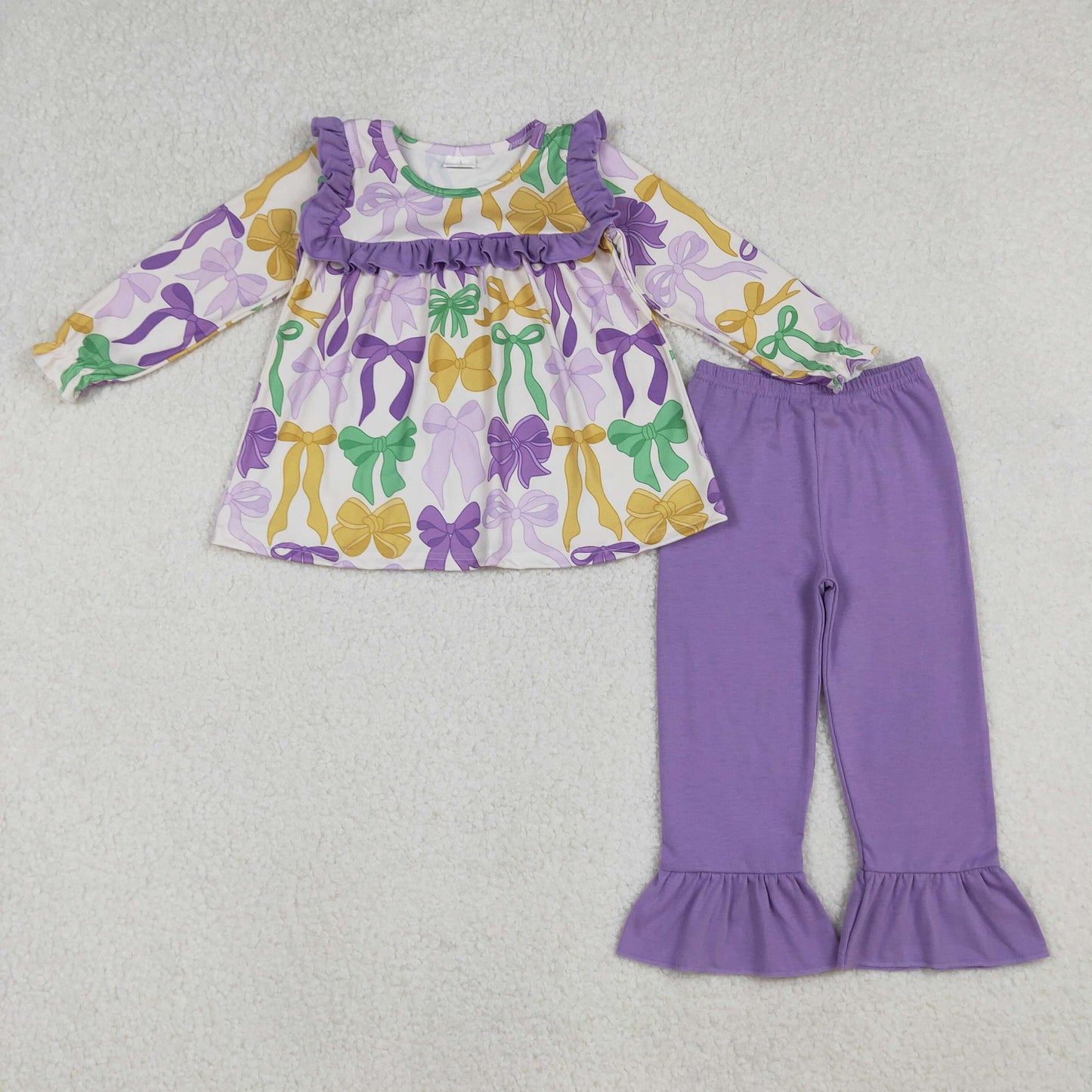 purple green gold coquette mardi gras girl outfit