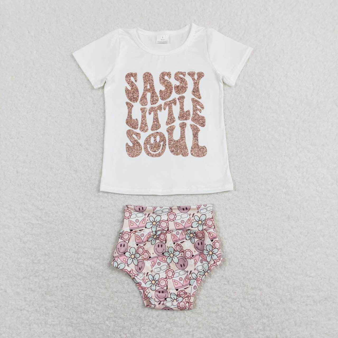 sassy little soul groovy bummie set