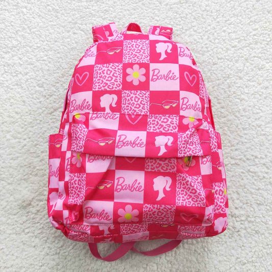 hot pink doll kids backpack school bag