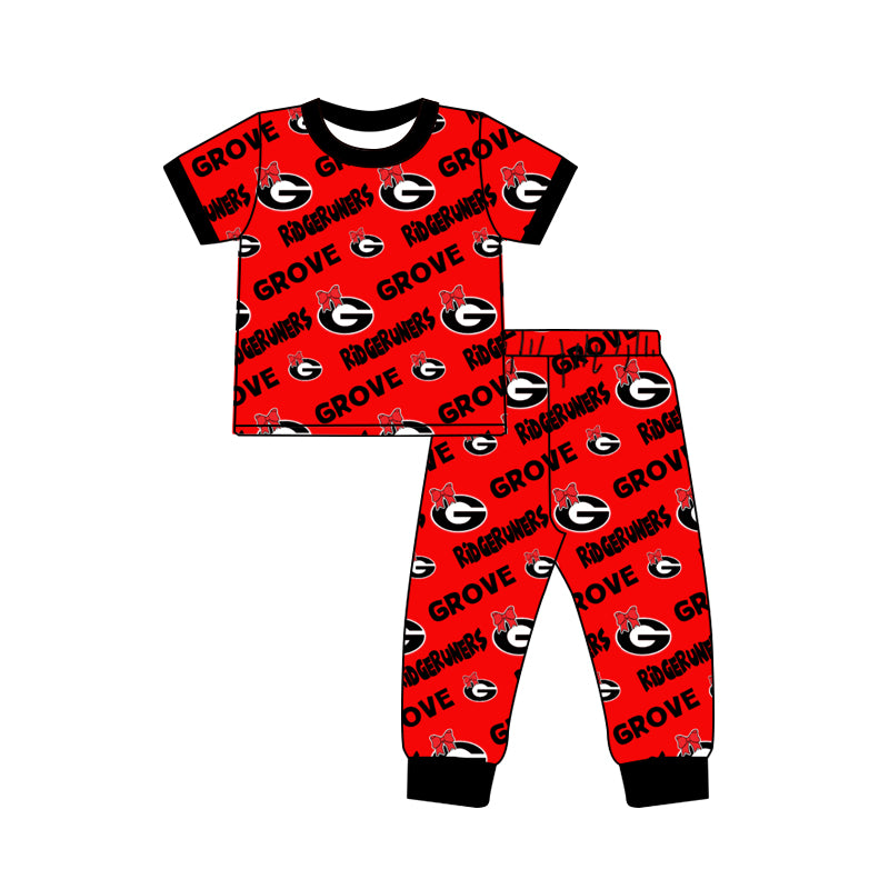 custom order short sleeve kids boy team pajama grove