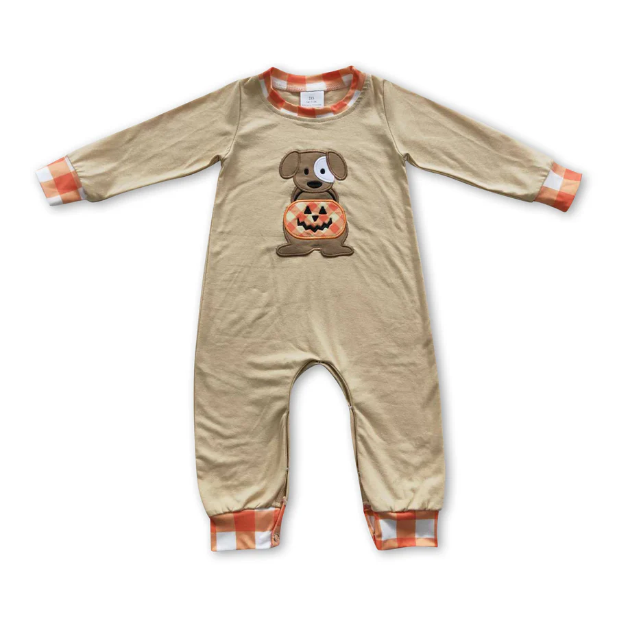 Halloween pumpkin Dog Embroidery Sibling Clothing