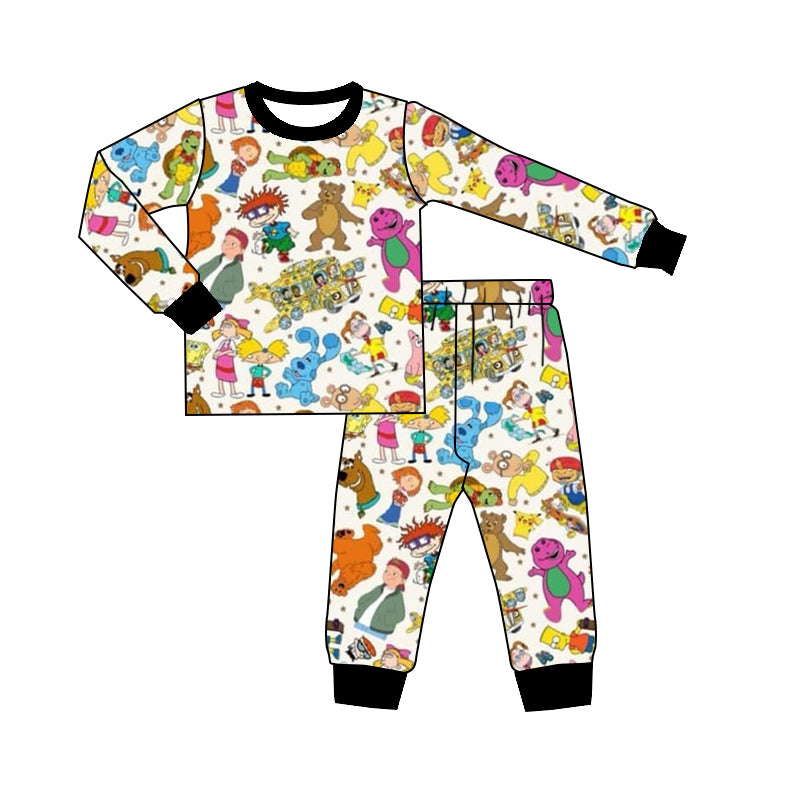 Split-CLOSE  16th Sept cartoon kids bamboo pajama set