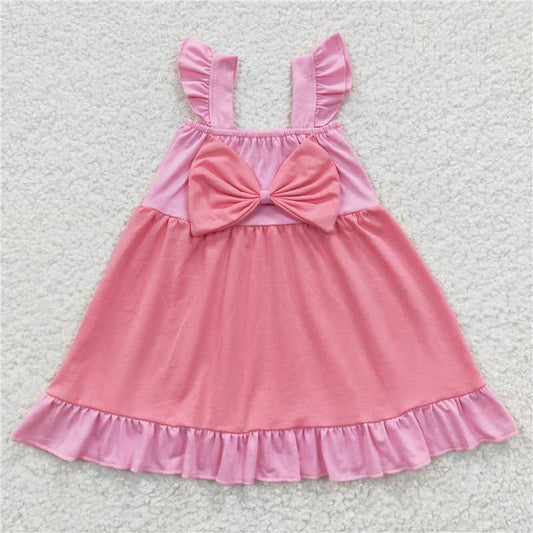 park pink cotton princess girls ruffle dress