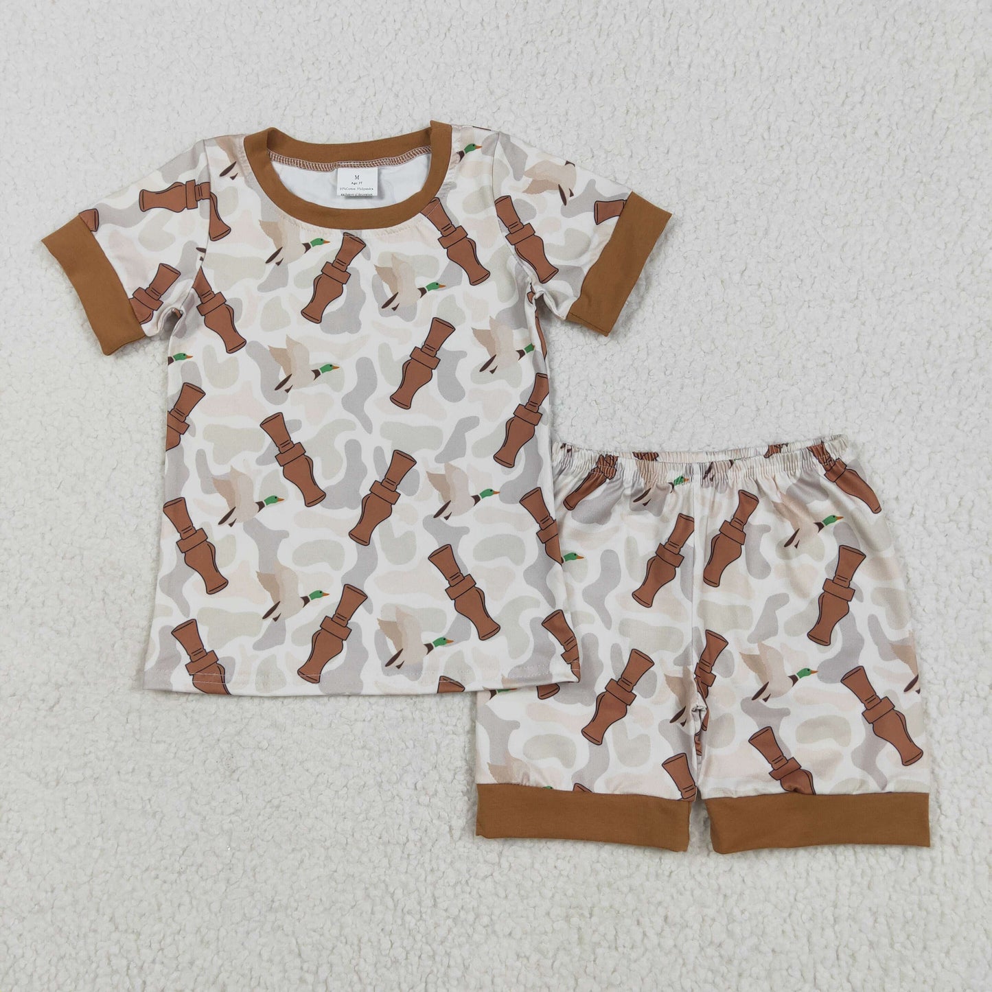 camo duck call shorts pajama set