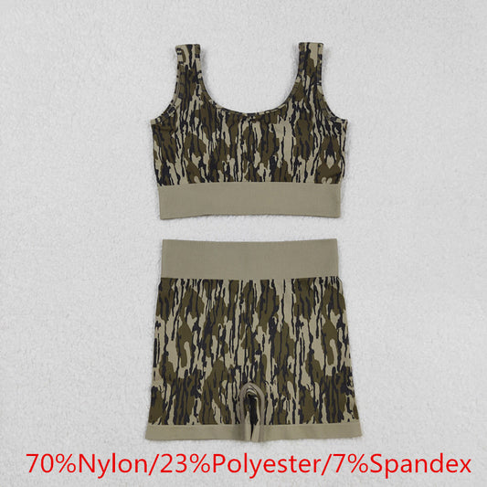 adult women camo yoga set