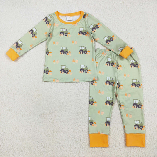fall pumpkin tractor two pieces lounge set