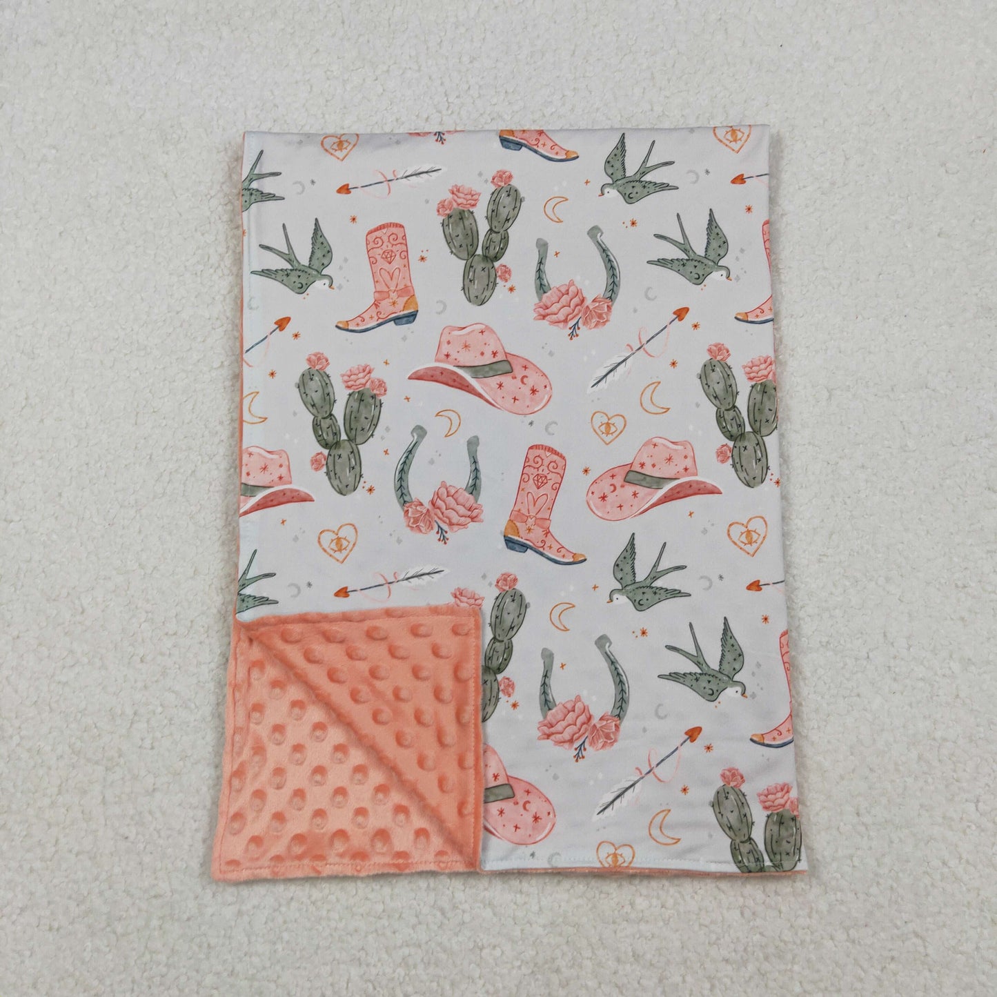 wild west cowgirl baby blanket