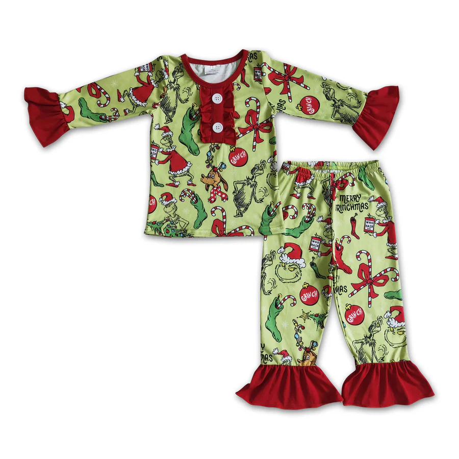 Merry Gri*chmas Kids Sibling Christmas Pajamas