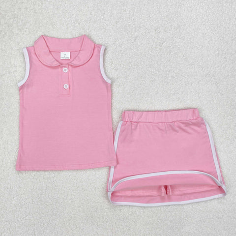 cotton pink skort set