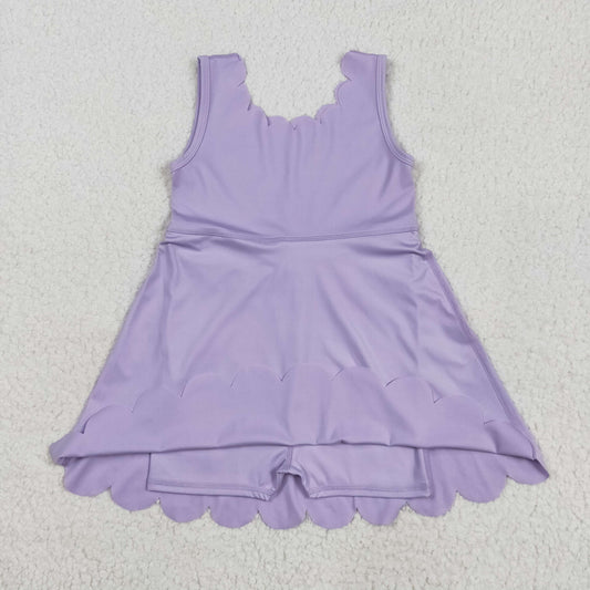 solid purple athletic skort dress