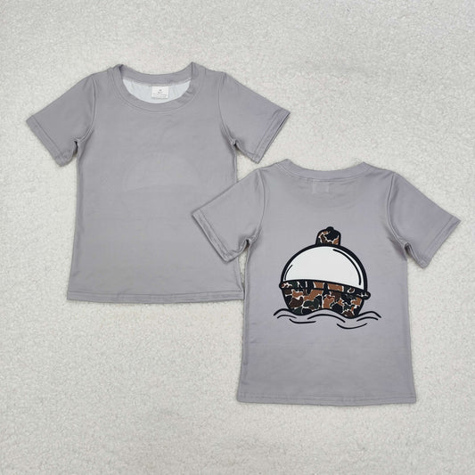 gray t shirt printed boys tee