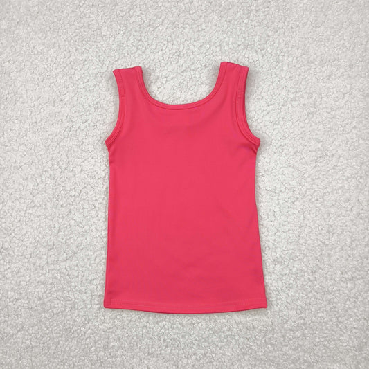 solid pink athletic tank