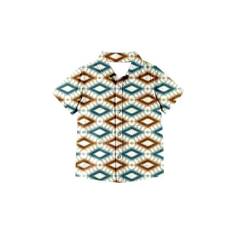 TAT 5-6weeks Custom order Melissa short sleeve aztec polo shirt