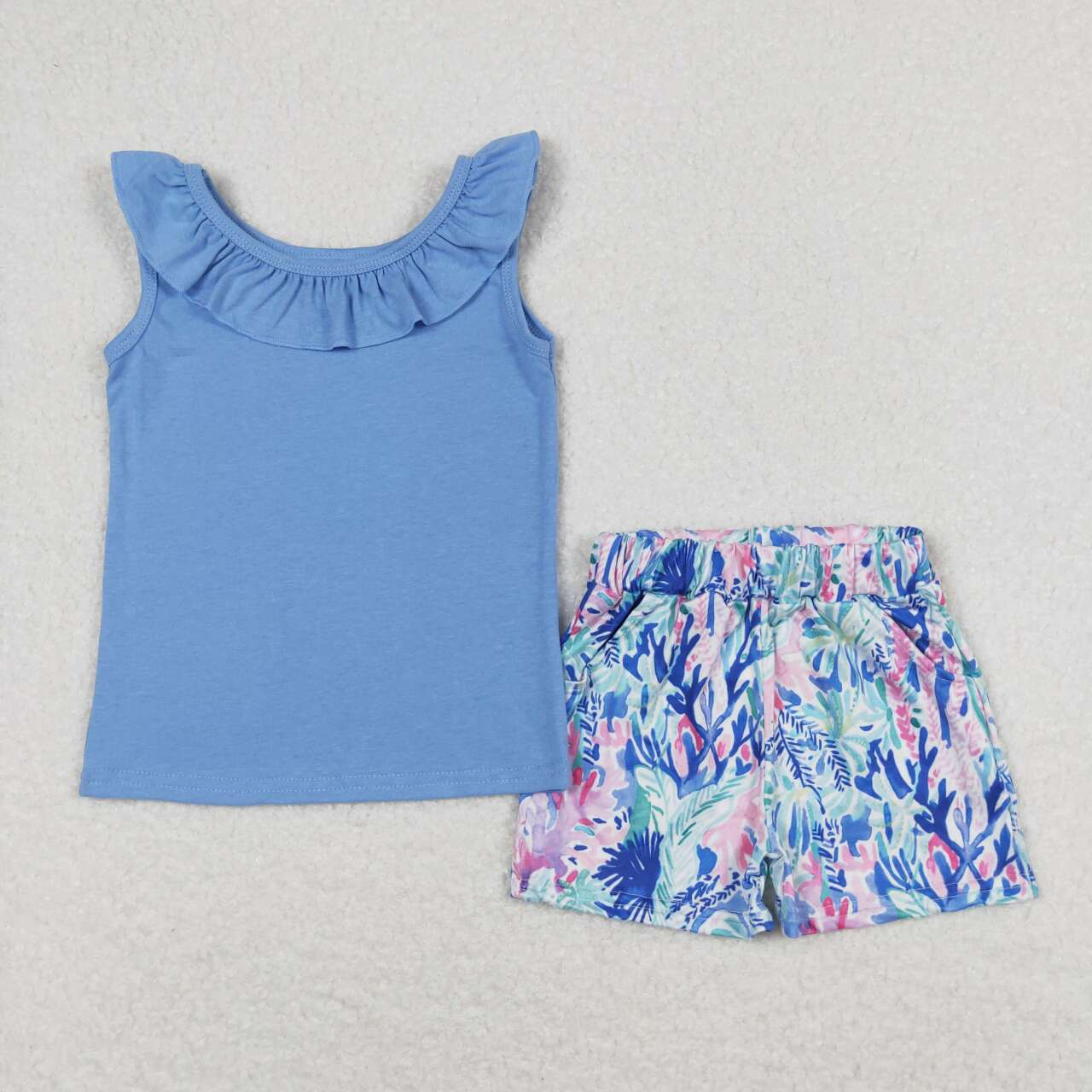 Lilly Seaweed Print Sisters Summer Matching Clothes