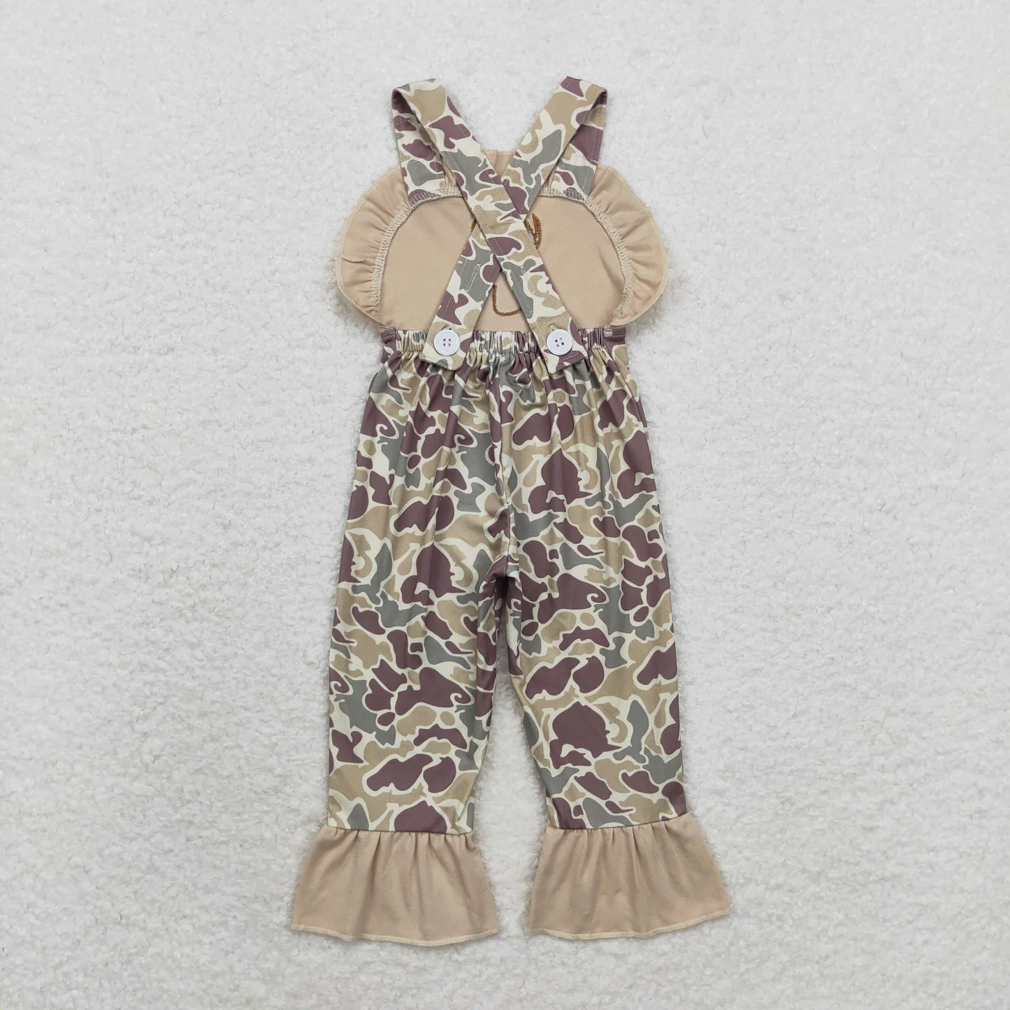 Kids Deer Embroidery Camo Sibling Clothes