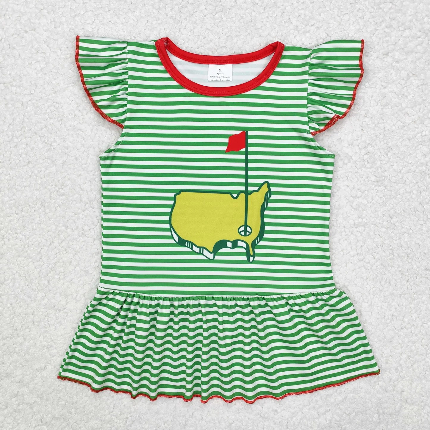 Golf Green Stripes Sibling Clothes