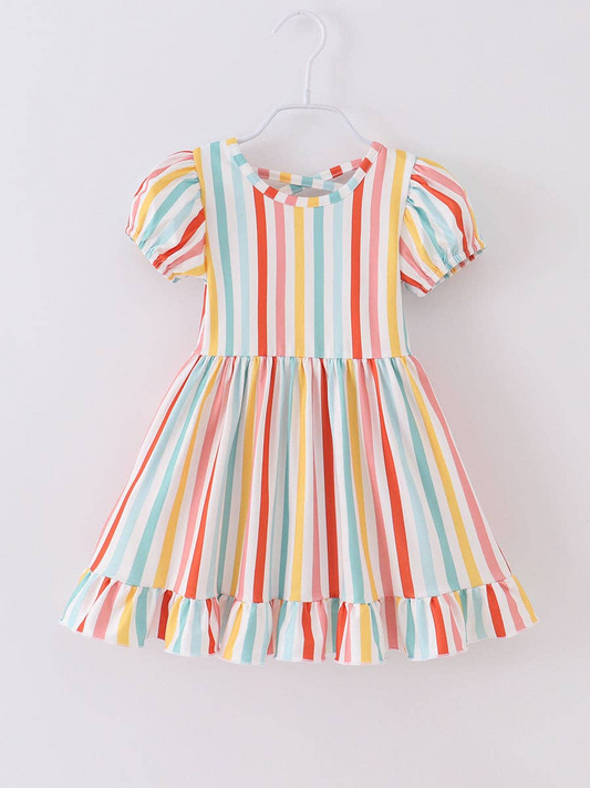 Split-CLOSE 26th April colorful striped dress