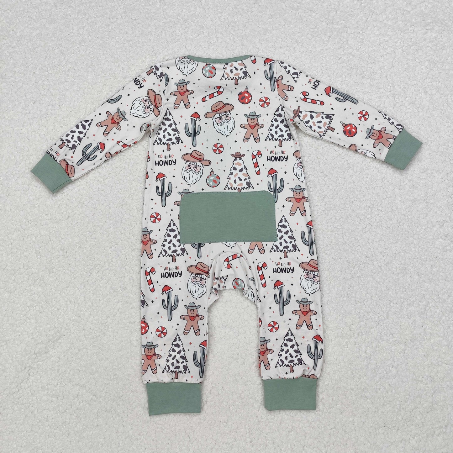 hohoho howdy santa zip sleeper baby boy clothes