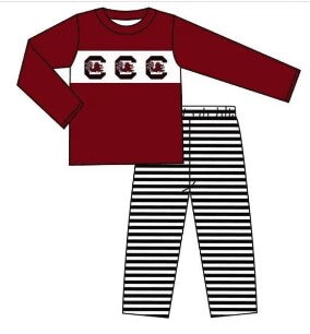 Split-CLOSE  12th Sept boy maroon team pants set