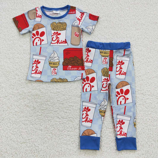 boy short sleeve chick-fil-a pajama set