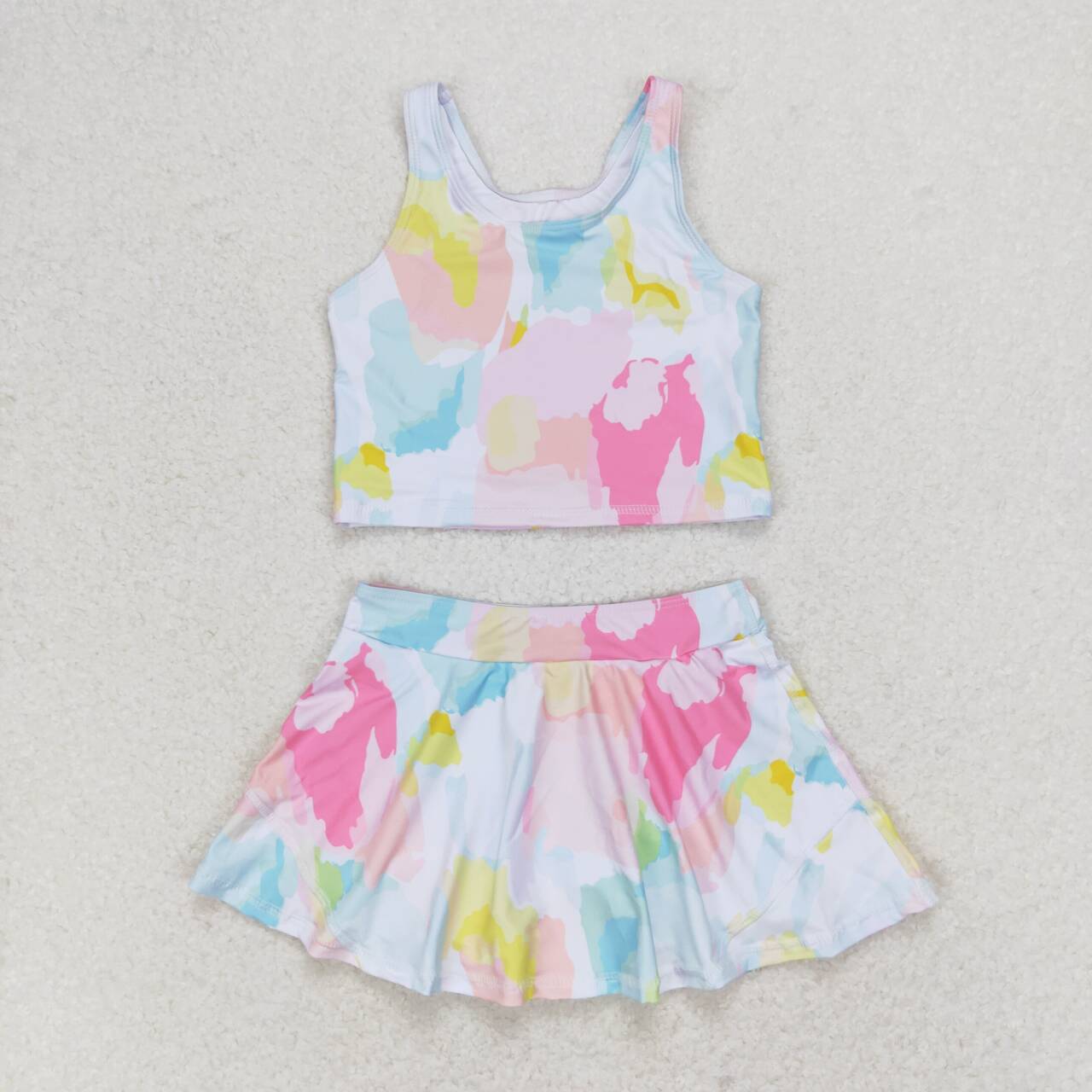 tie dye skort girls swimsuit