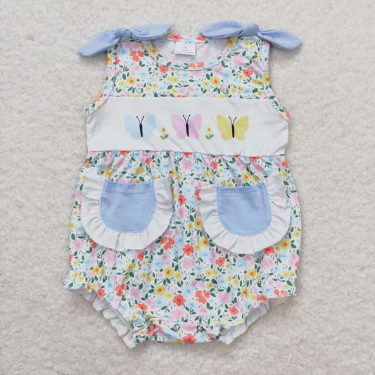 baby girl butterfly bubble with pocket