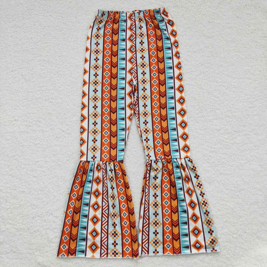 Aztec lined adult flare pants