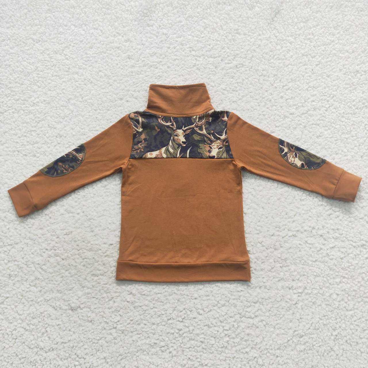 brown deer hunter zip pullover boys clothing