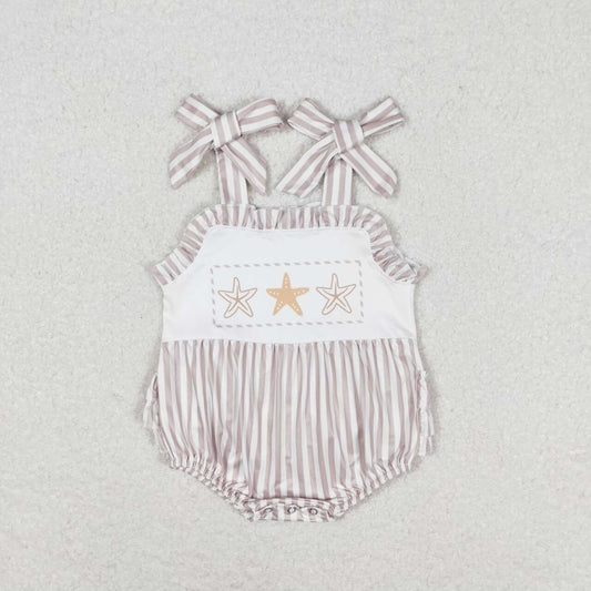 stripes starfish ruffle back strappy bubble