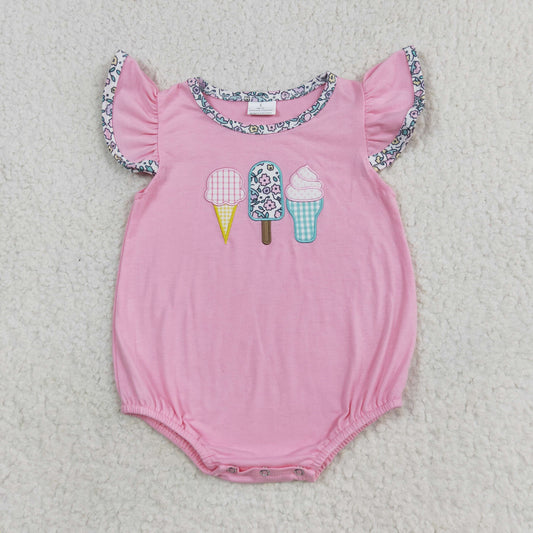 ice-cream and popsicle embroidery girl bubble