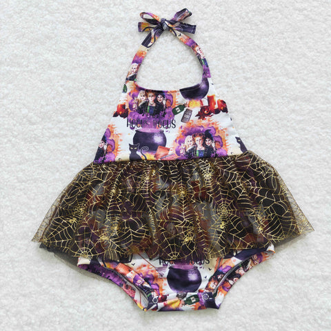 baby girl halloween halter tutu bloomer playwear