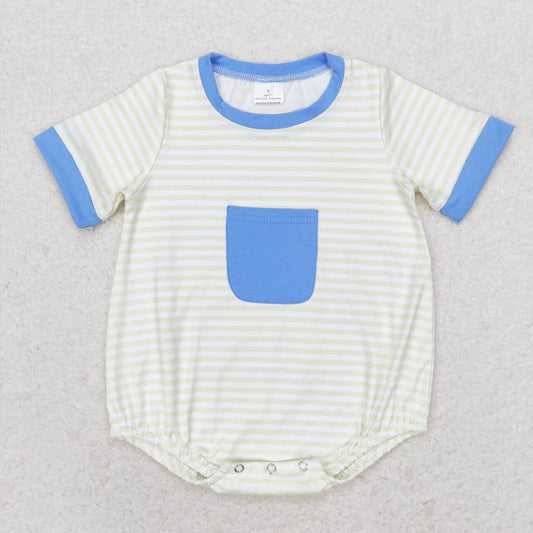 baby boy stripe bubble with pocket