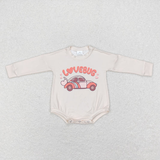 infant long sleeve love bugs romper