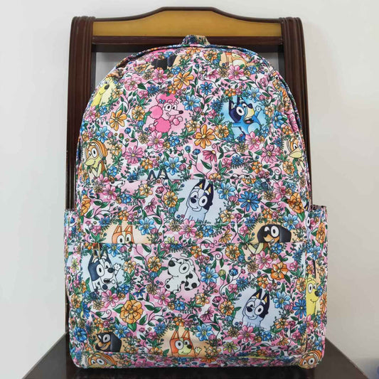 blu*y&flower print children backpack