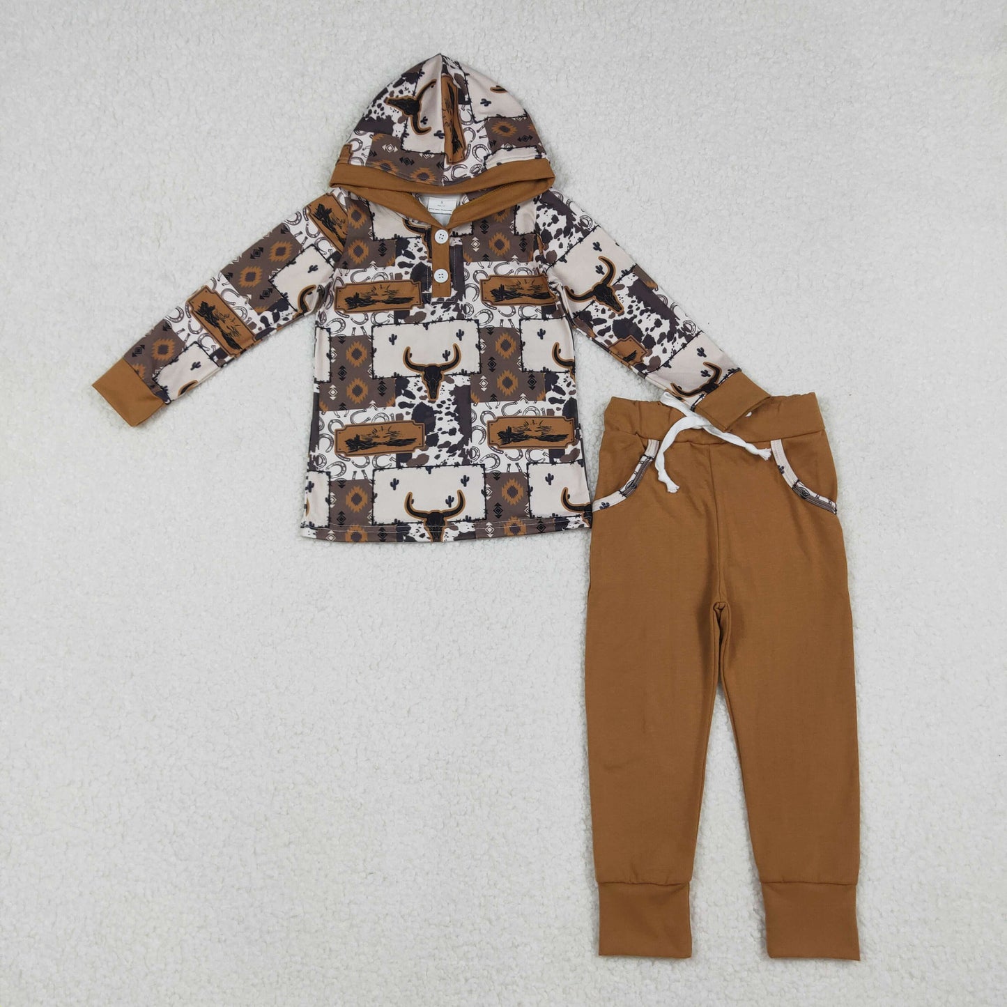 rodeo king cowboy hoodie jogger set fall boy outfit kids clothing