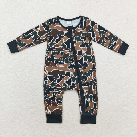 LR1453 USA Warehouse Camo Baby Zip Sleeper