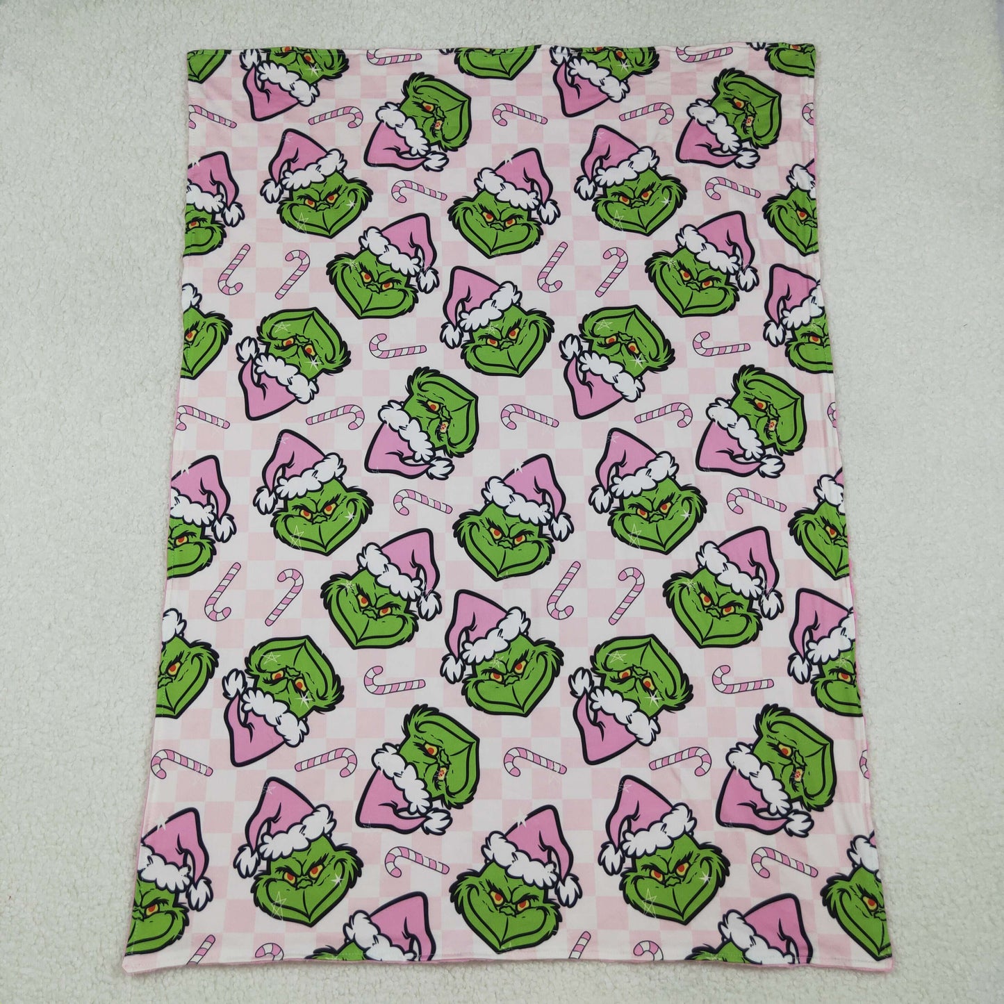 Christmas gri*ch print baby blanket