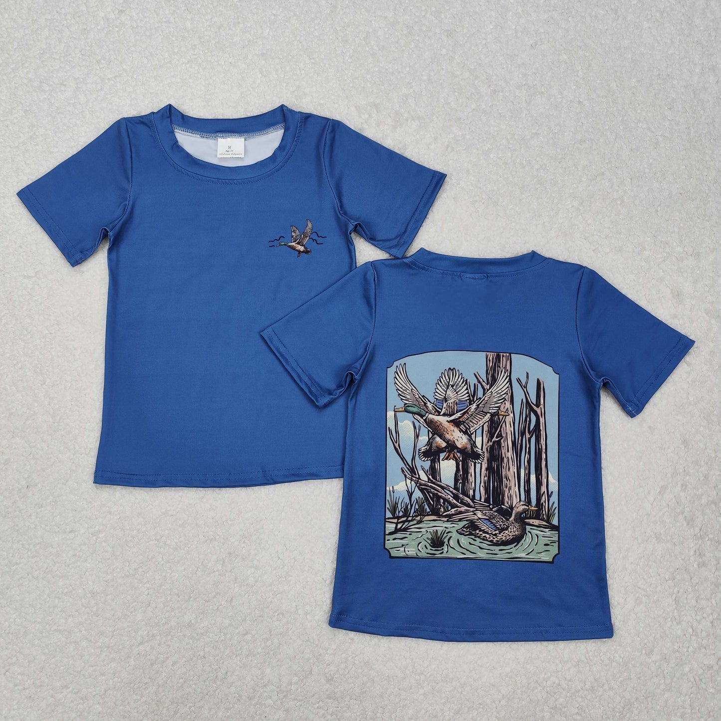 mallard lake print blue t-shirt boys top