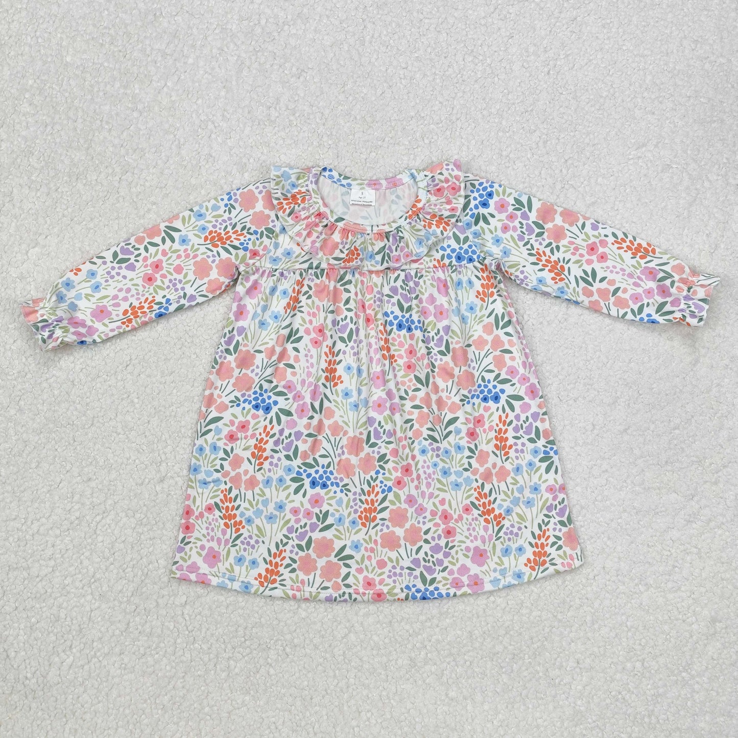 garden coloful flowers dress kids dresses