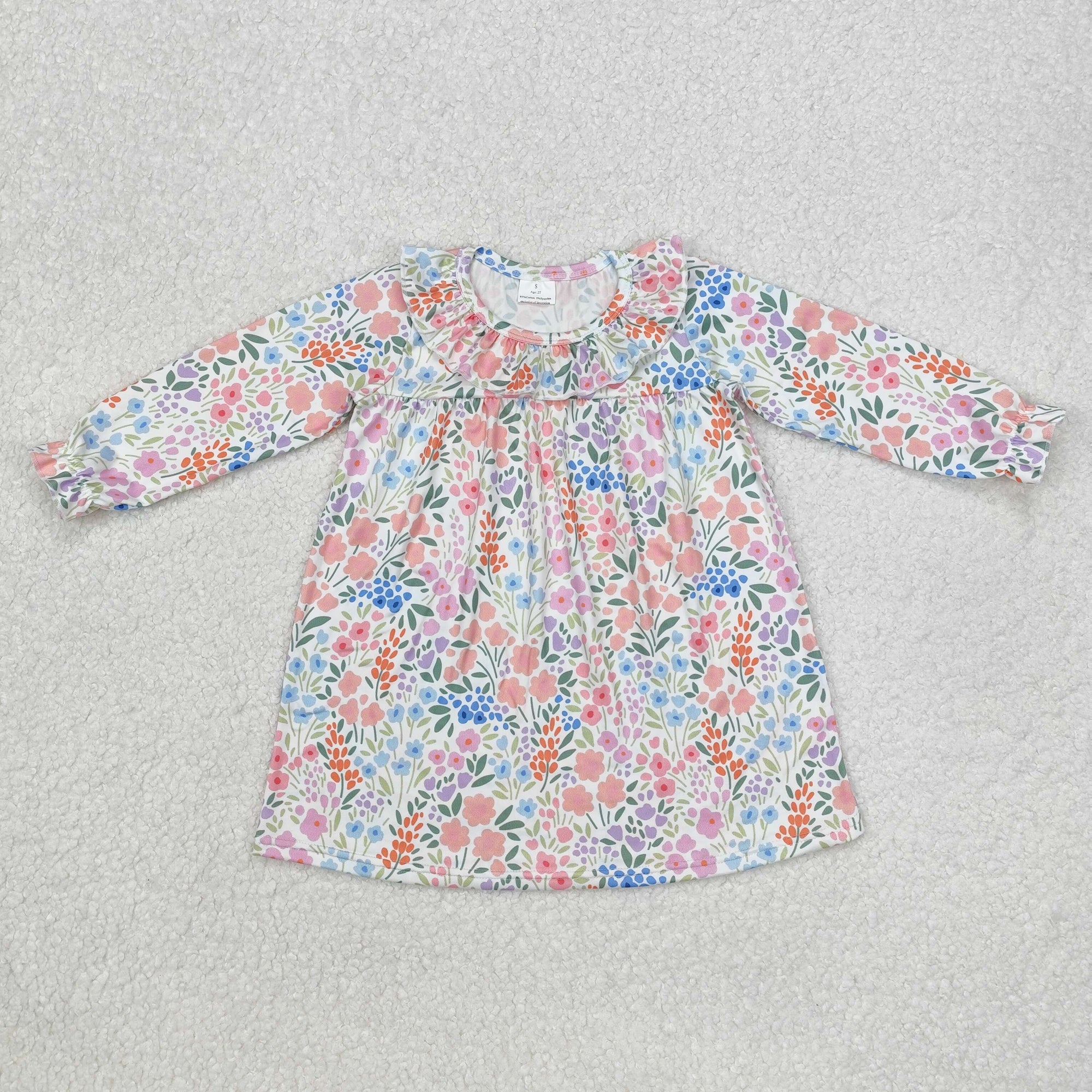 garden coloful flowers dress kids dresses