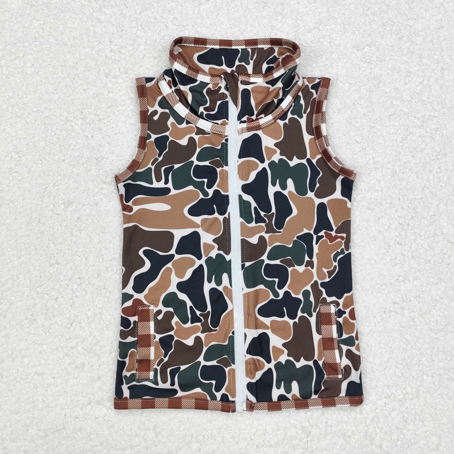 baby boy camo vest with pocket