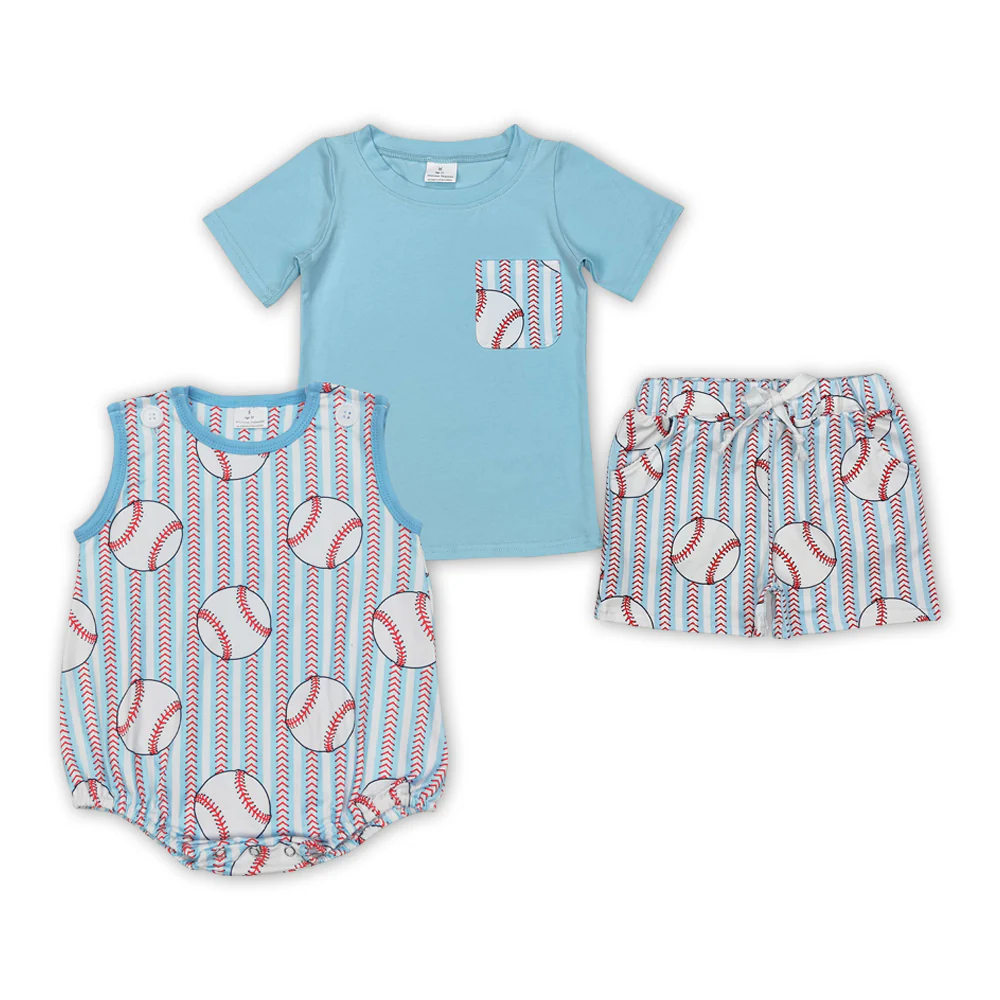 Baseball Print Brother Summer Matching Clothes